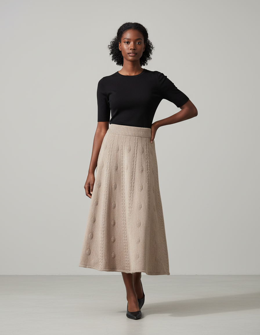 Jupe Jacquard Longue