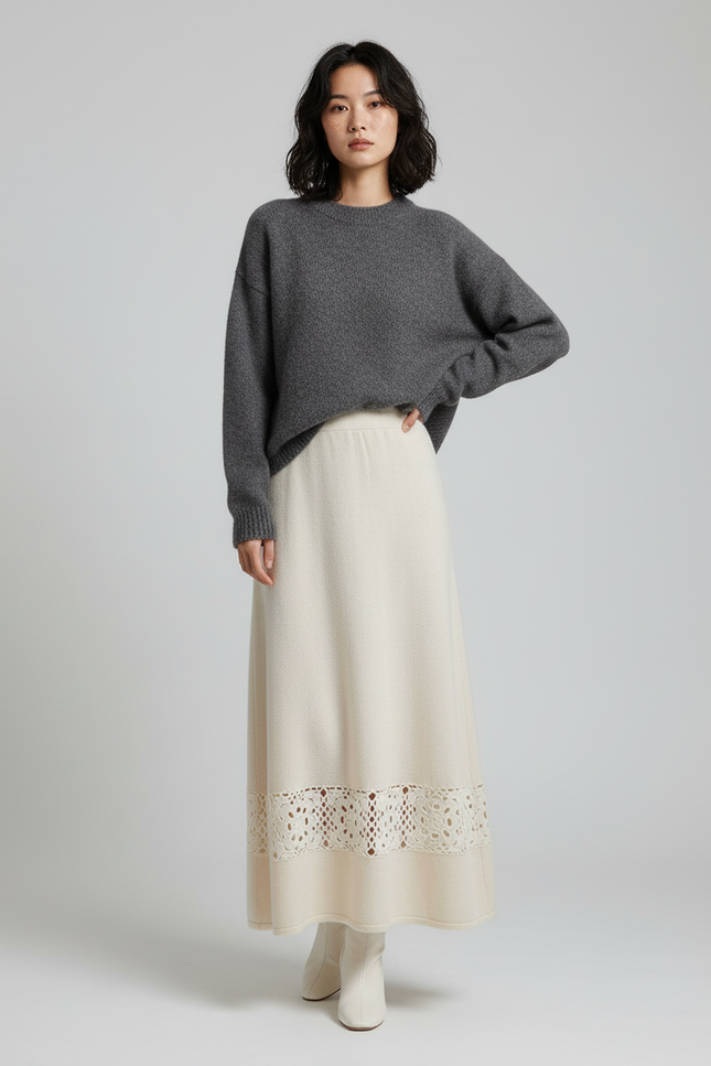 Jupe Longue Macramé