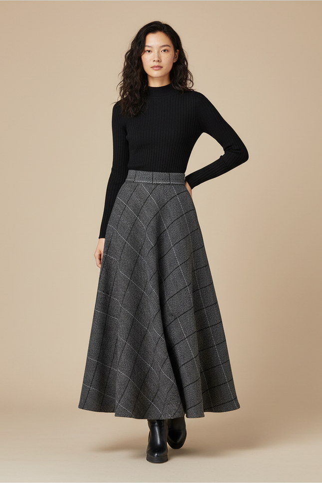 Jupe Longue Prince De Galles