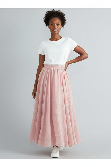 Jupe Longue Gaze De Coton Femme