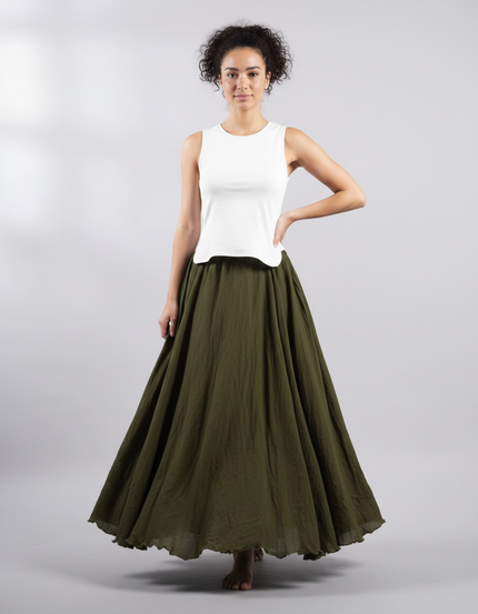 Jupe Longue Vert Kaki