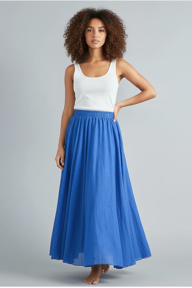 Jupe Longue Bleu Roi