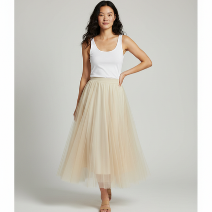 Collection image for: Jupe Longue Beige