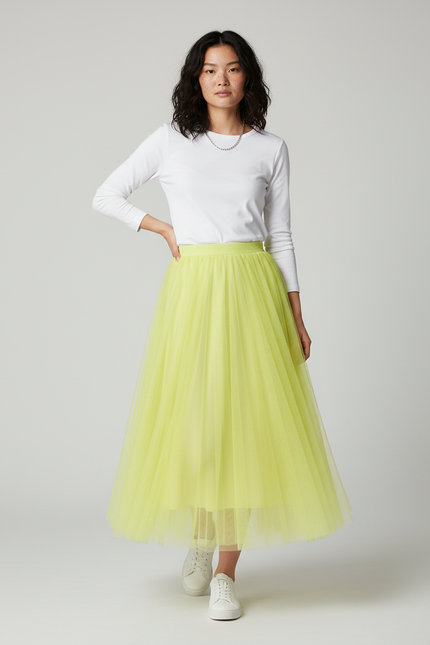 Jupe Longue Jaune Fluo