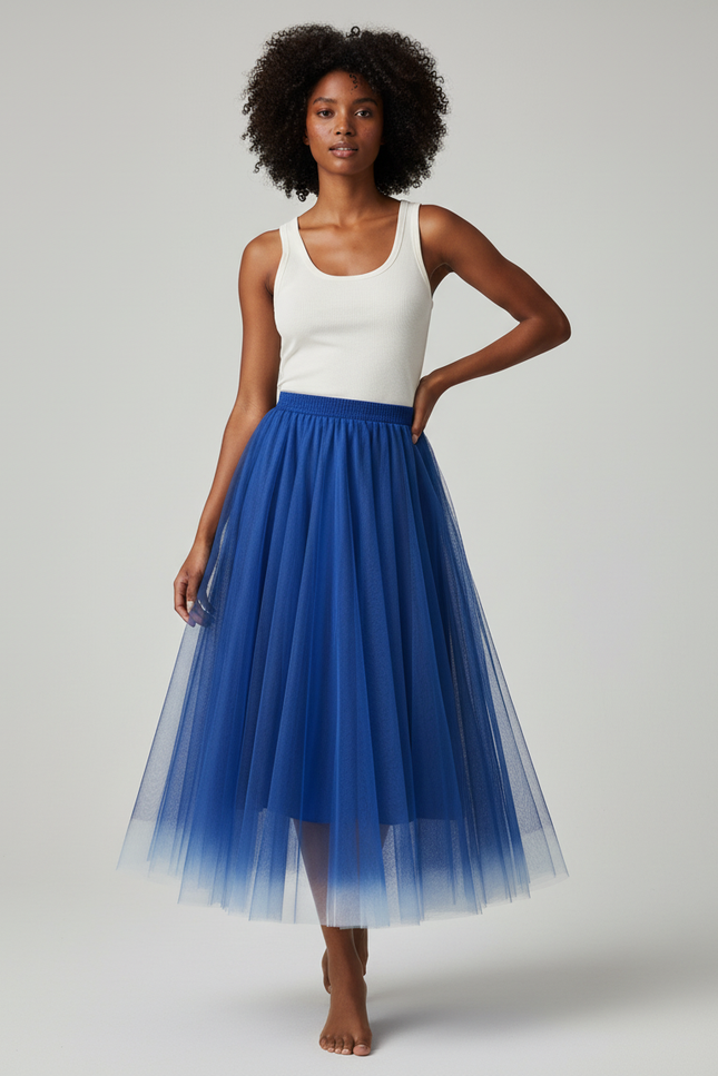 Jupe Longue Plissée Tie And Dye