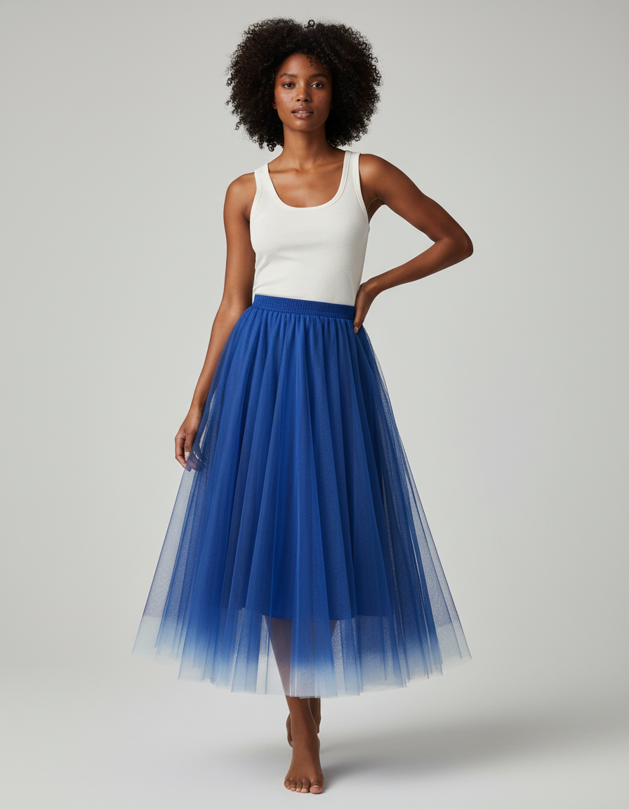 Jupe Longue Plissée Tie And Dye