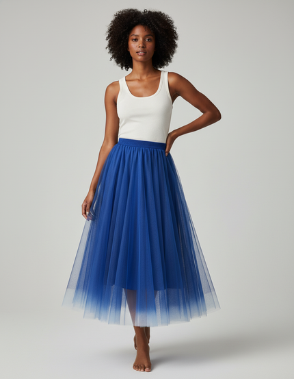 Jupe Longue Plissée Tie And Dye