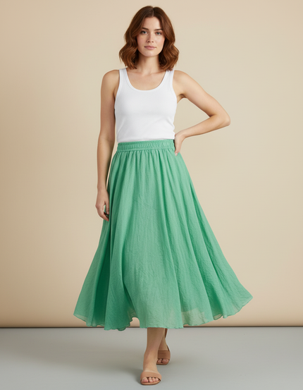 Jupe Longue Vert Pastel