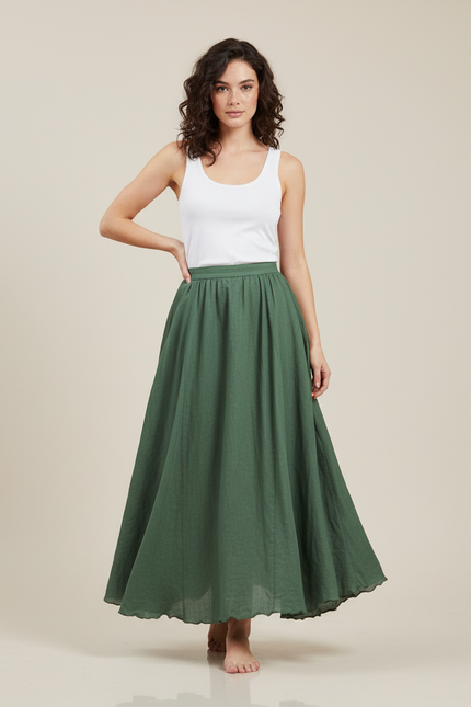 Jupe Longue Verte Foncé