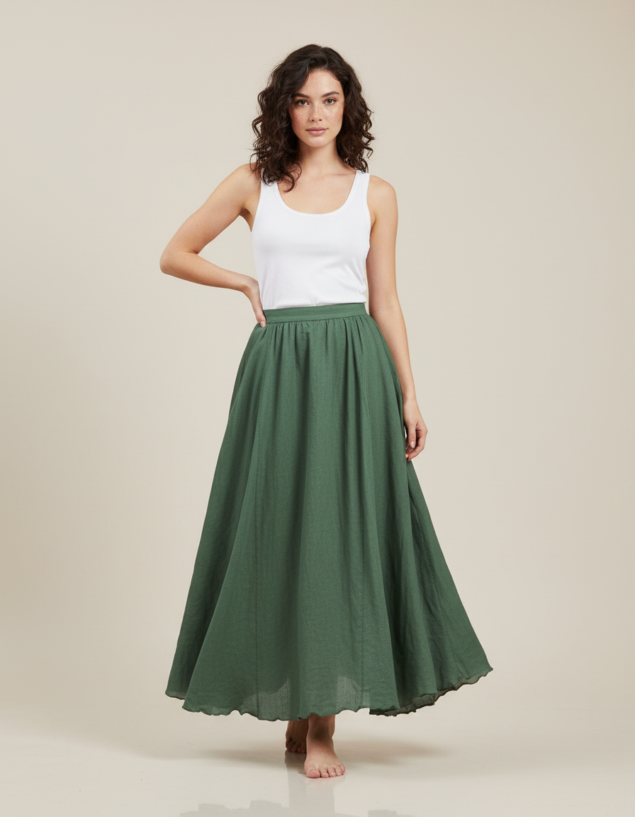 Jupe Longue Verte Foncé