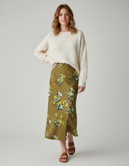 Jupe Longue Grosses Fleurs