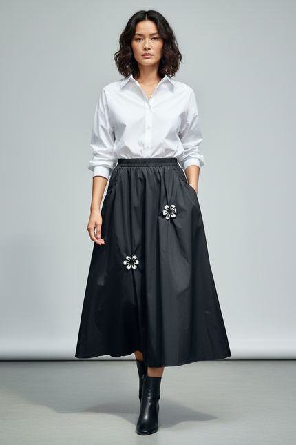 Jupe Noire Longue Grande Taille