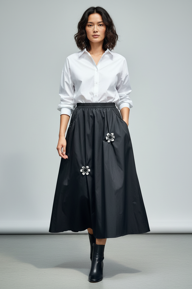 Jupe Noire Longue Grande Taille