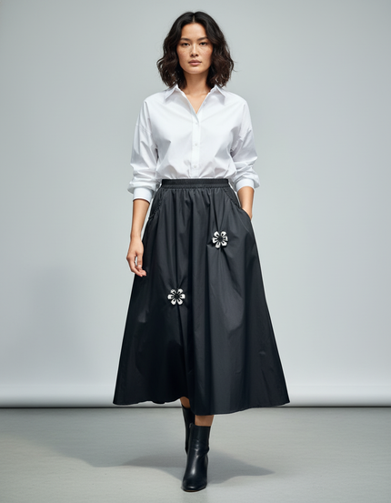 Jupe Noire Longue Grande Taille