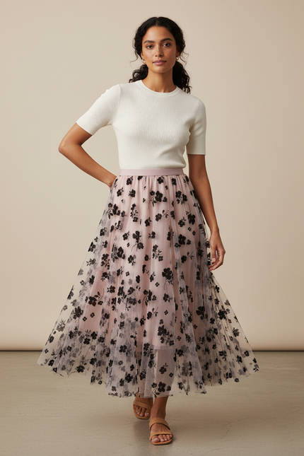 Jupe Longue Fleurie Mariage