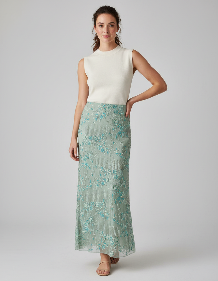 Jupe Longue A Sequin