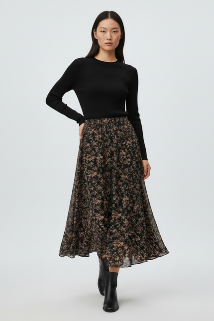 Jupe Mi-Longue Grande Taille