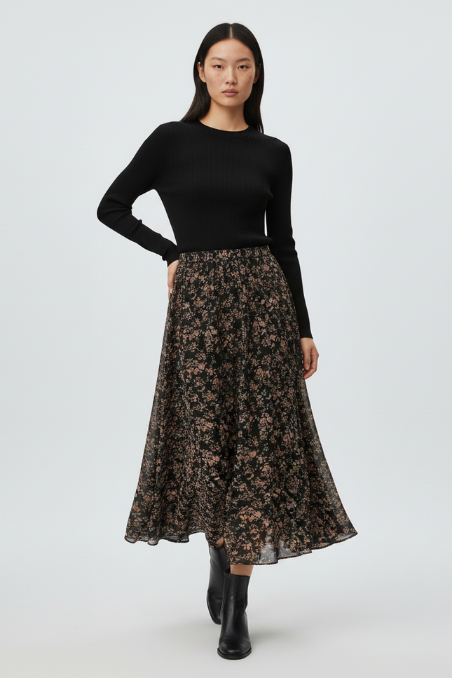 Jupe Mi-Longue Grande Taille