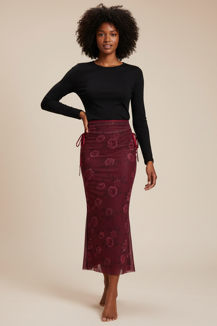 Jupe Imprimée Mi-Longue