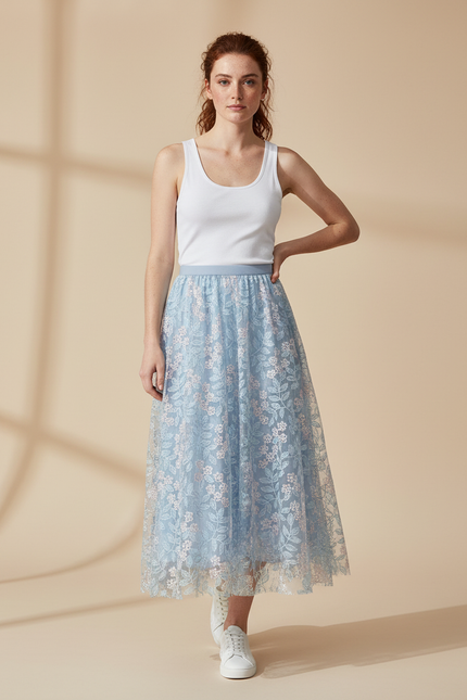 Jupe Corolle Mi-Longue