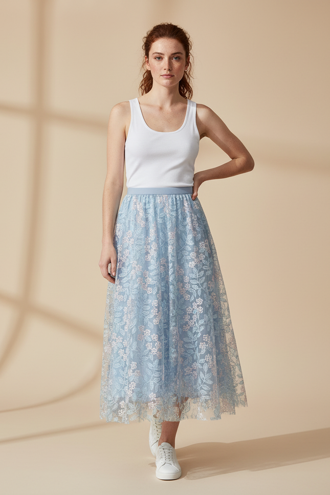 Jupe Corolle Mi-Longue