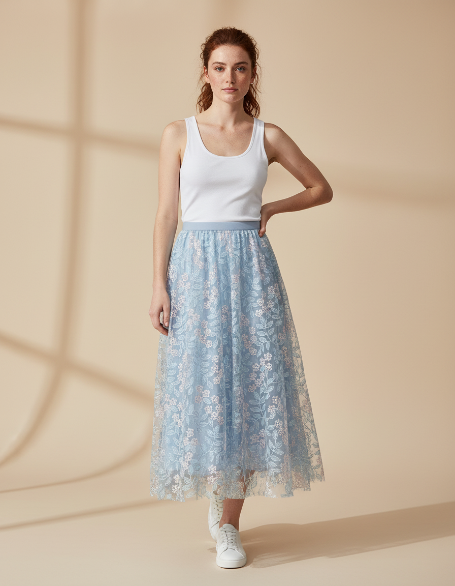 Jupe Corolle Mi-Longue