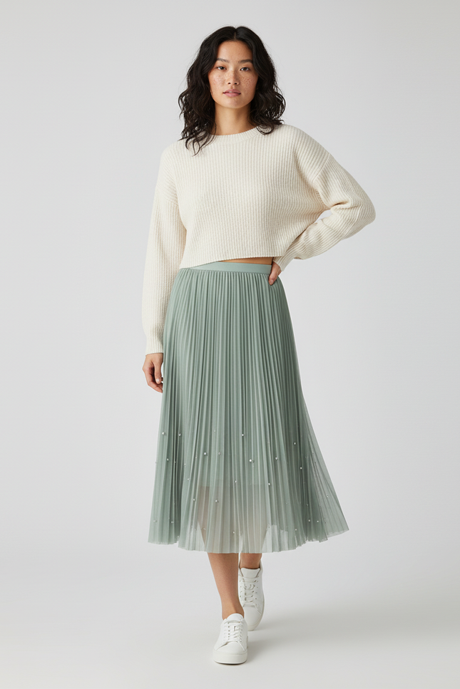 Jupe Longue Plissée Ado