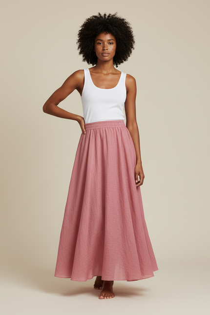 Jupe Longue Vieux Rose