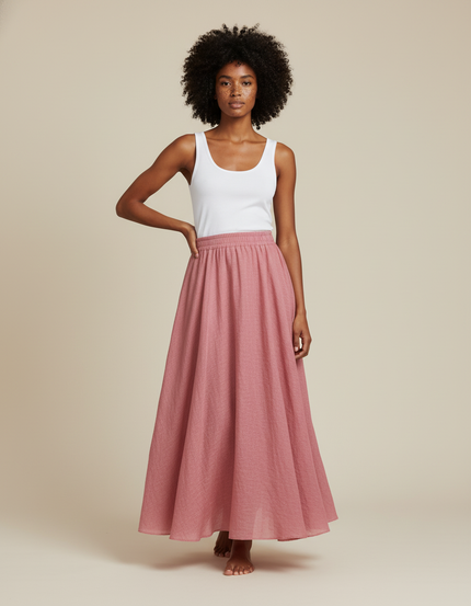 Jupe Longue Vieux Rose