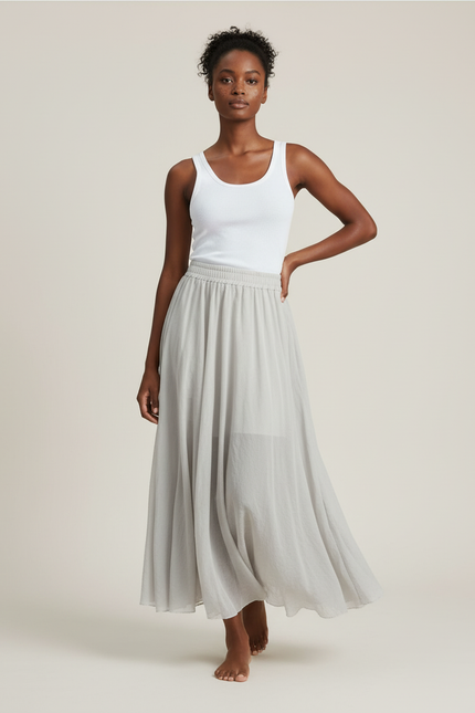 Jupe Longue Couleur Unie