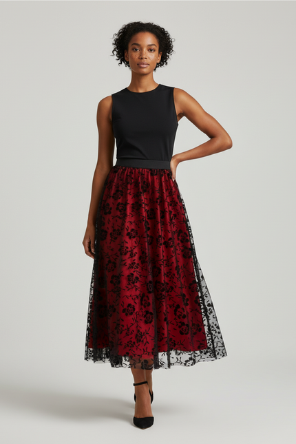 Jupe Longue Vintage Fleurie Élégante