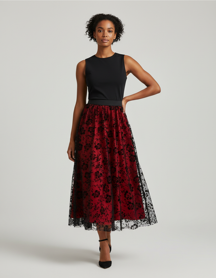 Jupe Longue Vintage Fleurie Élégante