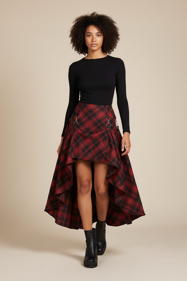 Jupe Tartan Mi-Longue