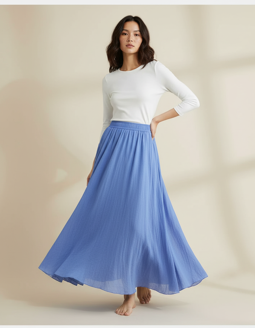 Jupe Longue Double Gaze