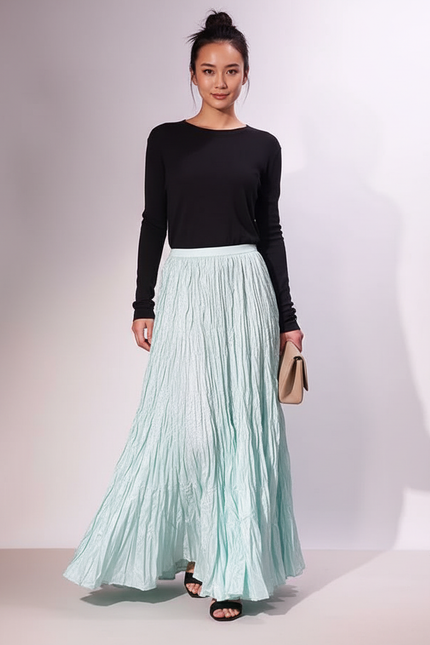 Jupe Froissée Longue