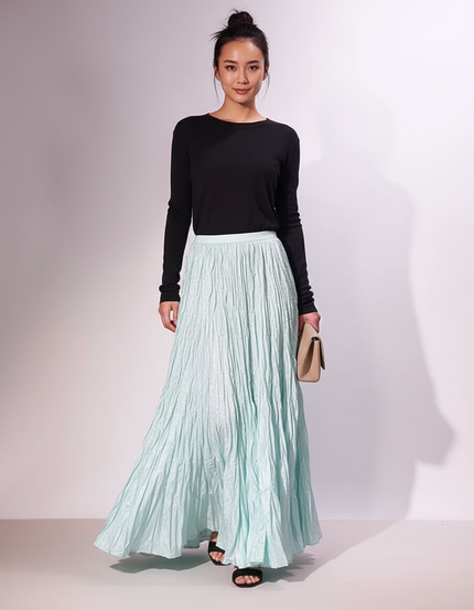 Jupe Froissée Longue