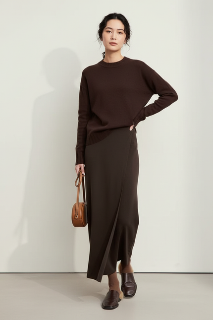 Jupe Portefeuille Longue Droite