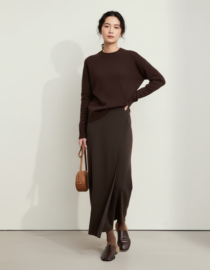 Jupe Portefeuille Longue Droite