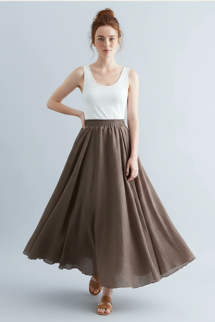 Jupe Longue Smockée