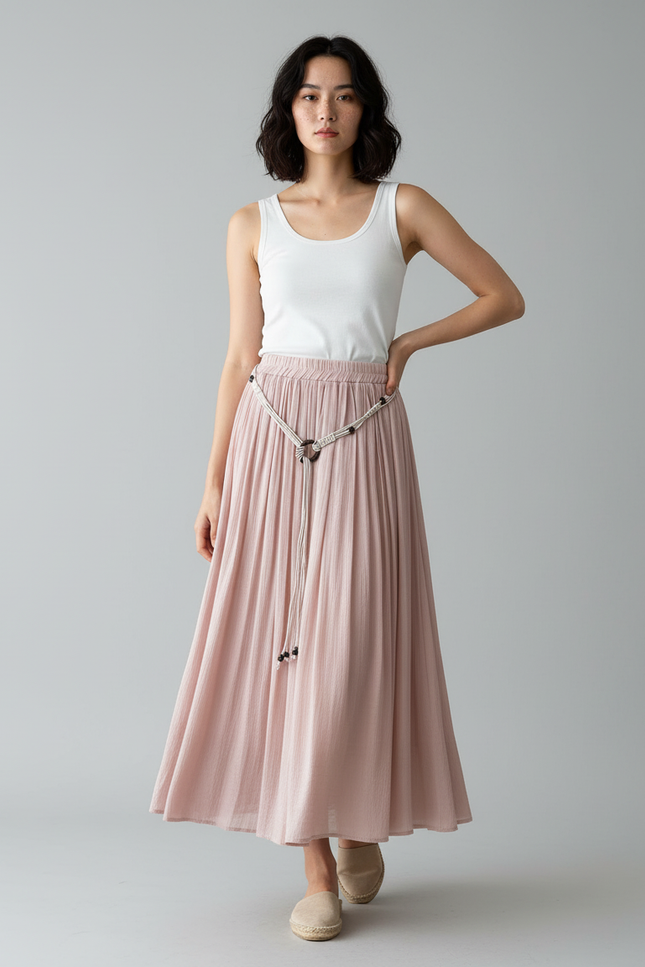 Jupe Longue En Jersey De Coton