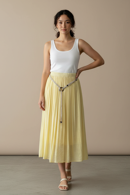 Jupe Longue Jaune Beurre