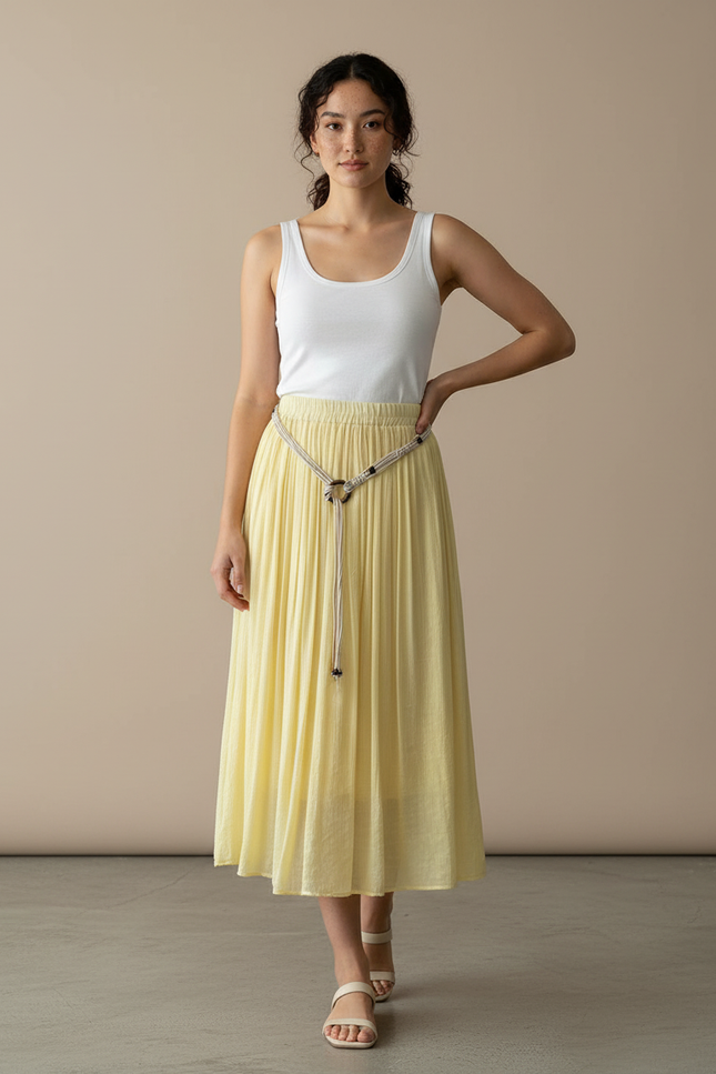Jupe Longue Jaune Beurre