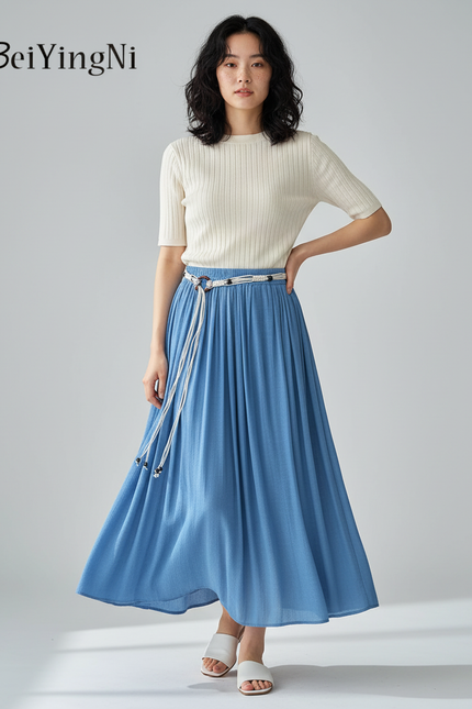 Jupe Longue Chambray