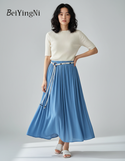 Jupe Longue Chambray