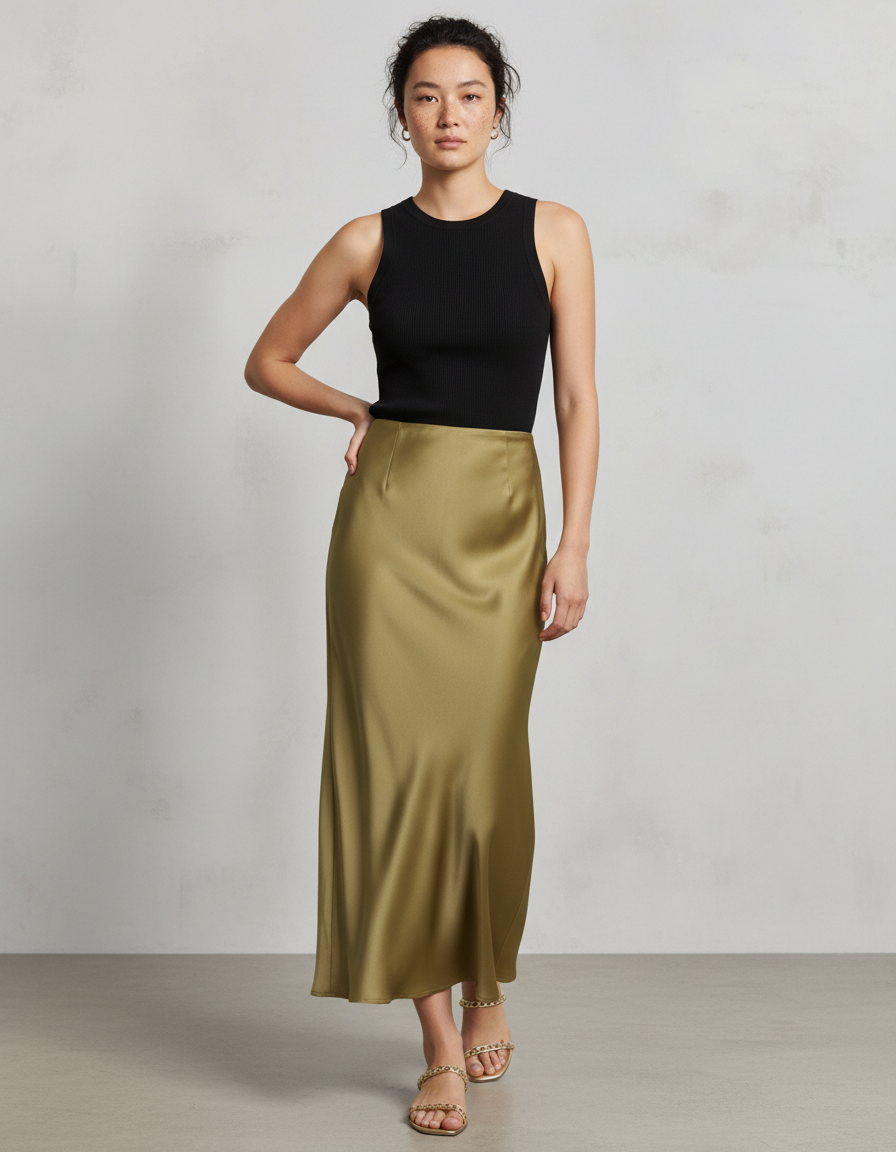 Jupe Longue Verte Femme