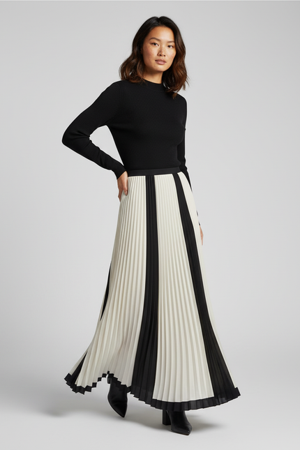 Jupe Noire Et Blanche Longue