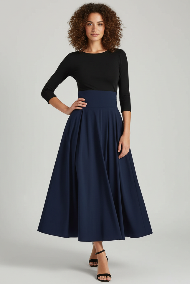 Jupe Longue Bleu Marine Mariage