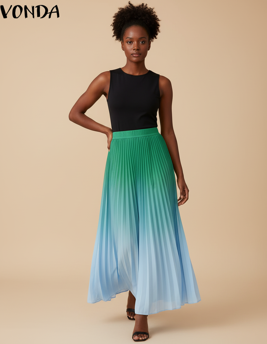 Jupe Bleu Ciel Longue