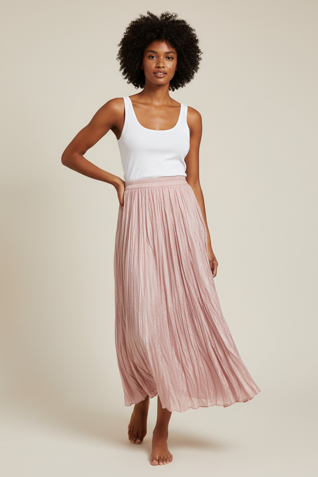 Jupe Longue Plissee Femme Ronde