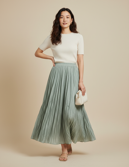 Jupe Longue Vert D'Eau Mariage